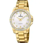 Festina Damenuhr Gold Edelstahl F20596/1