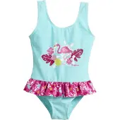 Playshoes Badeanzug "Flamingo" in Türkis - 134/140