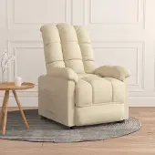 PUEAZU Relaxsessel Creme Stoff - Fernseh- & Relaxsessel &20910