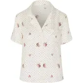 Hunkemoller Pyjama-Jacke Satin Weiß
