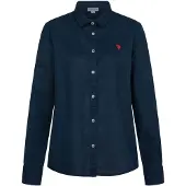 U.S. POLO ASSN. Damen Leinenshirt P045 in Navy | Gr.: L