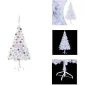 vidaXL Künstlicher Weihnachtsbaum Beleuchtung Kugeln 150cm 380 Zweige - Weihnachtsbäume