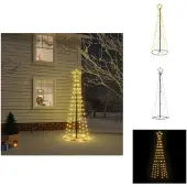 vidaXL LED-Weihnachtsbaum Kegelform Warmweiß 108 LEDs 70x180 cm - Weihnachtsbäume