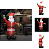 vidaXL Aufblasbarer Weihnachtsmann mit LEDs Weihnachtsdeko IP44 4,5 m - Weihnachtsbeleuchtung