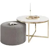 Lookway Couchtisch CIRI-X mit Hocker