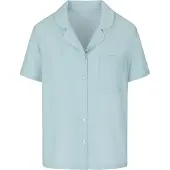 Hunkemoller Pyjama-Jacke Crinkled Blau