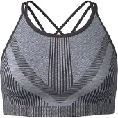 Smartwool Sport BH Intraknit Strappy Bra Damen Black Heather 2024-S
