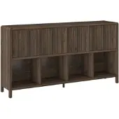 En.casa Sideboard 'Lukkodso' mit 4 Türen und 8 Fächern 77 x 145 x 30 cm Walnussoptik