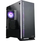 Zalman S5 Black, Midi Tower, PC, Schwarz, ATX, micro ATX, Mini-ITX, Kunststoff, Stahl, Gehärtetes Glas, Blau, Grün, Rot