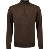 No-excess Halfzip Pullover Taupe Melange