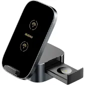 Dudao A11Pro+ Induktives 15W 3W1 Ladegerät für Telefon / Smartwatch / Kopfhörer - Schwarz