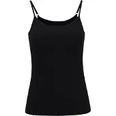 Falke Damen Top Daily Climate Control, XXL, Schwarz, Uni, Baumwolle