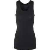 Falke Damen Top Daily ClimaWool, L, Schwarz, Uni, Wolle