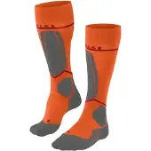 Falke SK4 Advanced Compression Light Herren Ski Kniestrümpfe, 39-41, Orange, Schurwolle