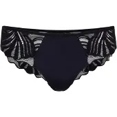 Falke Damen Tanga Delicate Touch, XS, Schwarz, Uni,Struktur