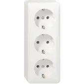 GIRA Giersiepen GIRA 078913 SCHUKO-Dreifachsteckdose AP Reinweiß