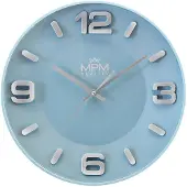 MPM -Quality Wanduhr Gauri rund Ø 339 mm Kunststoff Blau