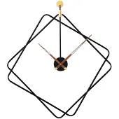MPM -Quality Frames Wanduhr Metall Schwarz 69 x 60 cm lautlos