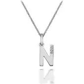 Hot Diamonds Diamant Buchstaben Halskette N