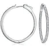 Silvego Silver round earrings with unique clasp Karin JJJ0107