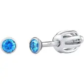 Silvego Silver stud earrings with Swarovski Zirconia 2.5 mm SILVEGOB706025LB
