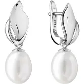 Silvego Silver earrings with real white pearls Maeve GRP19481EW