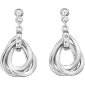 Hot Diamonds Amazing silver earrings with diamonds Trio DE644