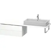 Duravit L-Cube Unterschrank für Konsole, 2 Schubkästen, 820x400x547mm, LC583901818, Farbe: Weiß Matt Dekor