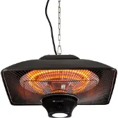 Blumfeldt Heizstrahler für die Terrasse, Infrarot Heizstrahler Elektrisch, IP24 Infrarot-Heizstrahler für den Wintergarten & Aussenbereich, 2 Temperatur Terrassenheizstrahler mit Fernbedienung & LED