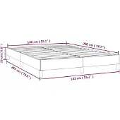 vidaXL Bettgestell Schwarz 140x200 cm Kunstleder