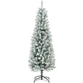 HOMCOM KÜNSTLICHER Weihnachtsbaum, 183 cm Christbaum mit 479 Spitzen für Weihnachten