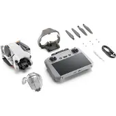 DJI Mini 4 Pro (RC 2), 4 Rotoren, 48 MP, 3840 x 2160 Pixel, 16 m/s, 2590 mAh, Schwarz, Weiß