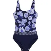 Bonprix Badeanzug "Medium Shape-Badeanzug" mit Paisley-Druck, elastisches Obermaterial, vollständig gefüttert