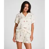 Hunkemoller Pyjama-Shorts Satin Weiß