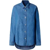 Pepe Jeans für Damen. PL3051492 Hemd Lane Classic blau (L), Lässig, Baumwolle, Langarm