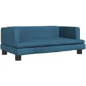 vidaXL Hundebett Blau 80x45x30 cm Samt