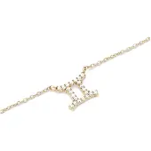 Daniel Wellington - Timeless gold-plated necklace Gemini Crystal Zodiac sign DW00400921