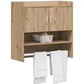 vidaXL Wandregal Wandhalterung Artisan-Eiche 80 x 36 x 80 cm