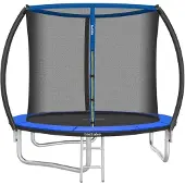 TecTake Trampolin Jumpy Ø 244 cm, GS- mit Sicherheitsnetz