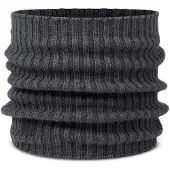 Buff Norval Merino Knitted Neckwarmer Grey Heather
