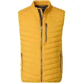 Casamoda Herren Outdoor-Steppweste Stehkragen Zipper Gelb L