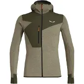 Salewa - Puez 2 Dry L/S Hood Full-Zip Tee - Fleecejacke Gr S oliv