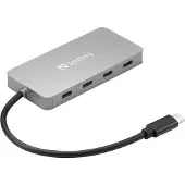 Sandberg 136-41, USB 3.2 Gen 1 (3.1 Gen 1) Type-C, USB 3.2 Gen 1 (3.1 Gen 1) Type-C, 10000 Mbit/s, Grau, Aluminium, 0,15 m