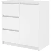 Top E Shop Topeshop 1D3S BIEL KPL, Weiß, 3 Schublade(n), Partikelbord, Modern