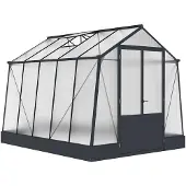 Westmann Aurora 810 Gewächshaus mit Fundament Anthrazit 2,5x3 m