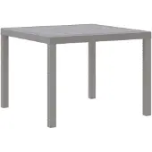 vidaXL Gartentisch Hellgrau 100 x 100 x 73 cm Poly-Rattan