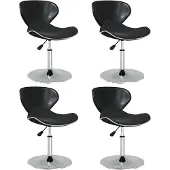 vidaXL Esszimmerstühle 4 Stk. Schwarz Kunstleder
