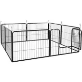 PawHut Welpenfreigehege Freigehege Welpenzaun Laufgitter Laufstall 80 x 60 cm