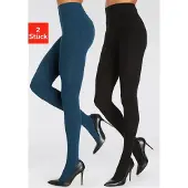 LASCANA Strickstrumpfhose 2 Stk. mit Zopfmuster
