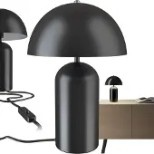 TecTake Retro-Tischlampe Altea Pilzdesign im 70er Jahre Stil, indirektes Licht 25 x 37 cm
